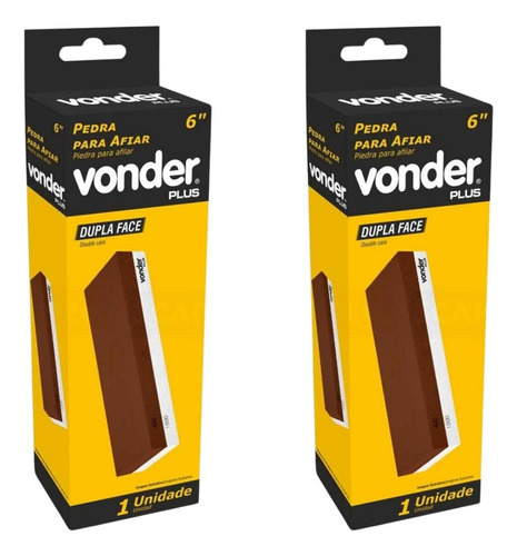 2 Pedras 6 Polegadas Afiar Amolar Facas Dupla Face Vonder