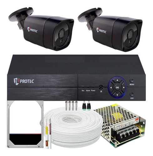 Kit Circuito Fechado Vigilância 02 Cam Infra Externa Dvr 4ch