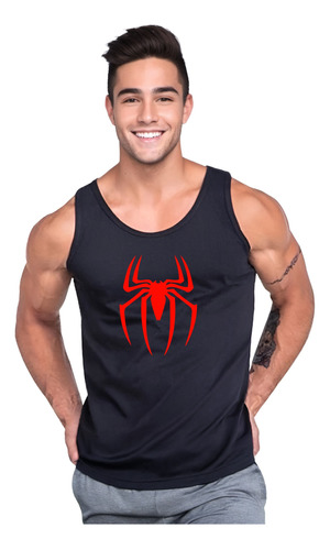 Polera Spiderman Superheroe Musculosa Tank Gym Pesas