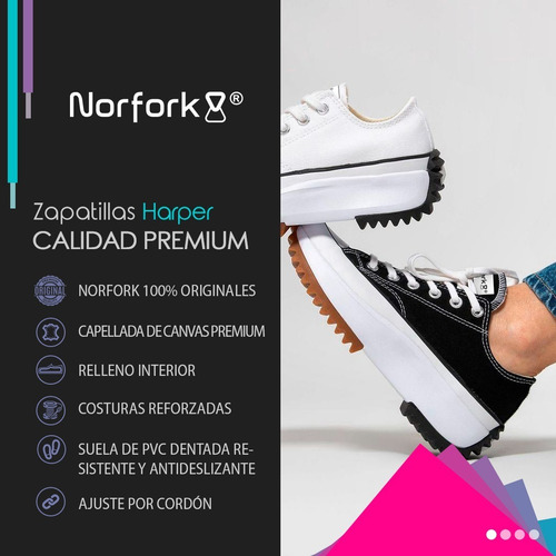 Imagen 3 de 6 de Zapatillas De Mujer Norfork Harper Premium Cuero