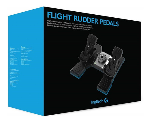 Pedales Para Simulador De Vuelo Profesional Negro Logitech