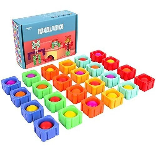 Juguete De Silicona Sensorial Antiestres 24 Pzs Multicolor