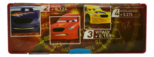 Lapicera Cars Speedrun Con Sacapuntas Estampado Roja Ruz Color Rojo