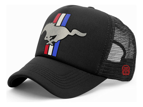 Gorra Trucker Clasica Logo Caballo Mustang 002