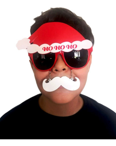 Lentes De Santa Con Bigote Ho Ho Ho Navidad Fiesta