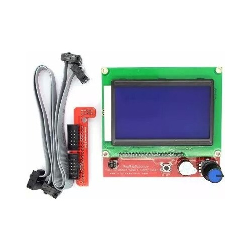 Pantalla De Impresora 3d Lcd12864 + Adaptador + Cables X2 Un