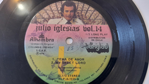 Vinilo Ep De Julio Iglesias Tema De Amor(i140