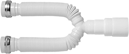 Lavadora flexible de doble sifón de PVC blanca 206 Blukit
