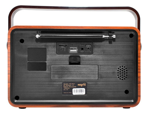 Outlet - Radio Retro Nisuta Nsrv21 Parlante Bluetooth Fm/am