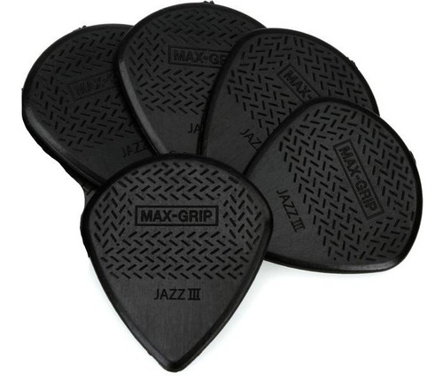 5 Plumillas  Dunlop Max Grip Jazz Iii 1.38