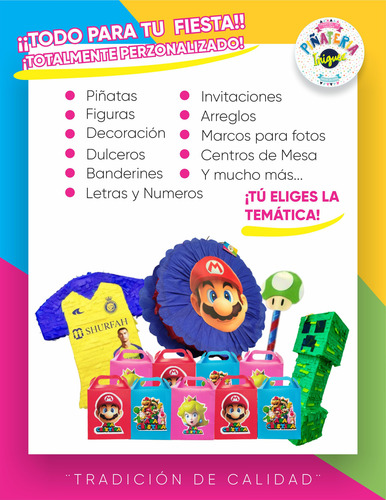 Piñata Rbd Rebelde, Nueva 70cm, Marca Piñatería Iñiguez. (Usado)