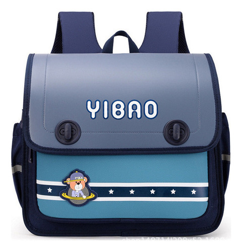 Mochila Infantil Horizontal Ligera Color Contraste Color Azul Oscuro