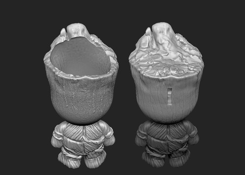 Groot Maceta Y Alcancia- Figura Plastica