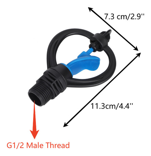 5pcs G1/2 Rosca Macho Jardim Gramado Irrigador De Água