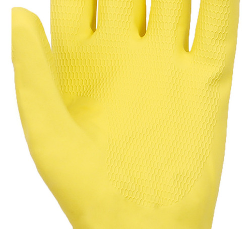 Luva Látex Impermeavel Limpeza Domestica Multiuso Resistente Cor Amarelo