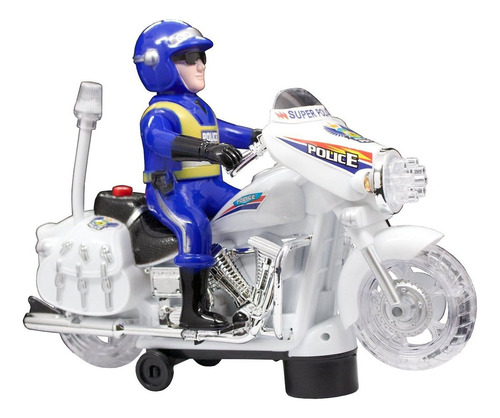 Brinquedo Infantil Super Polícia Moto Veloz Com Luzes E Som