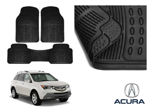 Kit Tapetes 3 Filas Acura Mdx 2009 Rubber Black Original