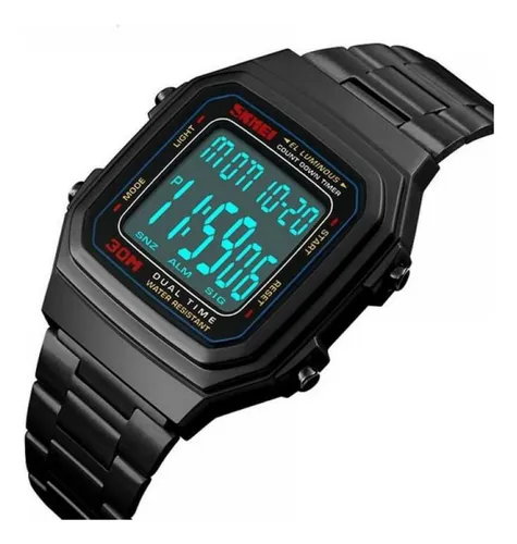 Reloj unisex Skmei Digital 1337 color negro MercadoLibre