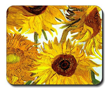 Art Plate Van Gogh Alfombrilla Para Mouse Sunflowers Ii