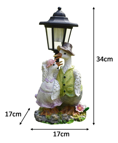 Estatua De Jardín Con Luz Solar Para Decoración Exterior