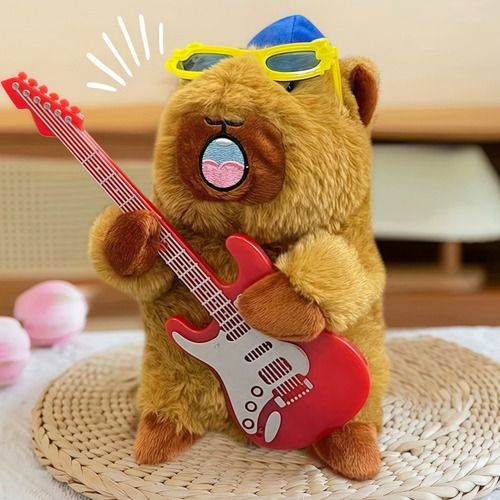 Muñeco Capibara De Peluche Para Niños, Puede Cantar Y Bailar