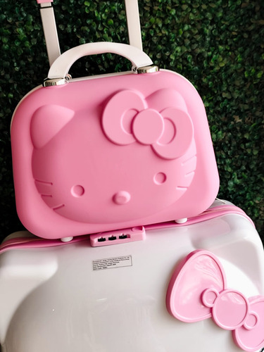 Maleta Hello Kitty De Ruedas Con Neceser Hello Kitty Blanco/rosa Hello Kitty