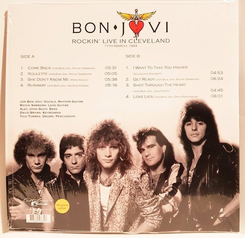 Bon Jovi , Rockin`live In Cleveland, March 1984 , Vinilo Lp