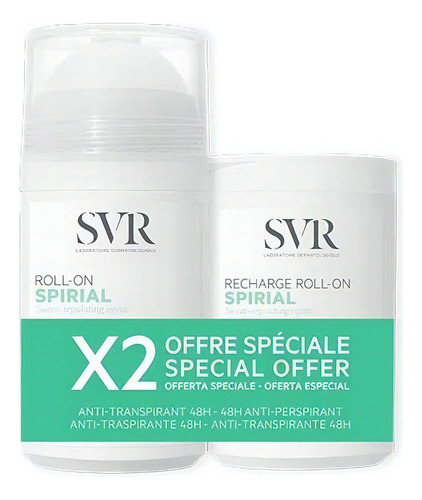 Svr Spirial Desodorante/ant Vegetal Rollon 50 Ml Y Repuesto Fragancia Neutro