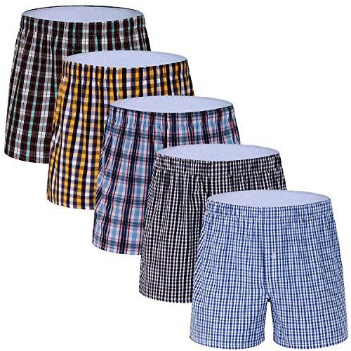 Paquete De 5 Boxer Talla Medium Para Hombre M Moacc 100%