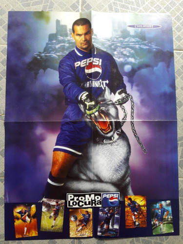 Póster Publicidad Pepsi Promo Locura - Jose Luis Chilavert