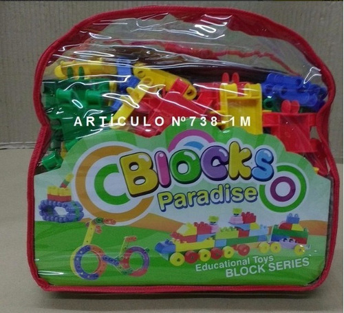 Bloques En Mochila - Construccion - Didactico - Armar Tro235