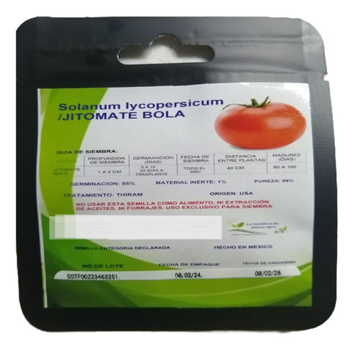 Sobrecito De Jitomate Saladet O Bola Pack 10 Pz La Semillera