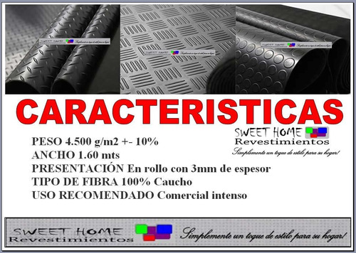 Piso Vinilico Goma 100% Caucho No Vinilico