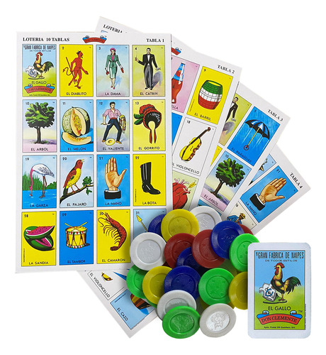 Conjunto De Bingo Mexicano San Rafael Arcangel Para 10 Jogos