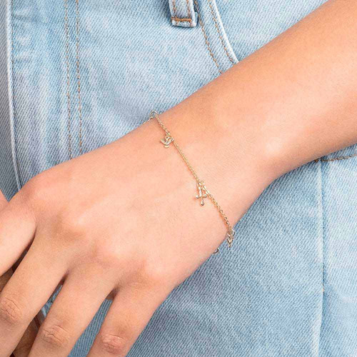 Pulseira Com Espíritos Santos E Cruzes -551724 Rommanel Religioso Cor Dourado Dourado