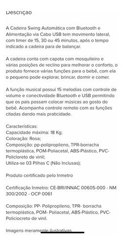 Imagem 6 de 6 de Cadeira Automática Bebê