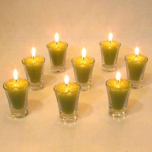 10 Velas Refil Verde Copinho De Pinga Decoração 12 Horas