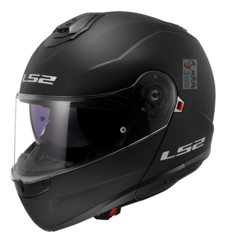 Jm Nuñez Casco Rebatible Moto Ls2 Ff908 Strobe 2 Negro Mate Negro Mate Monocolor Xs (53-54 Cm)