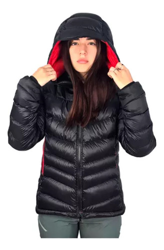 Campera De Pluma Andes Con Capucha Mujer - Ansilta