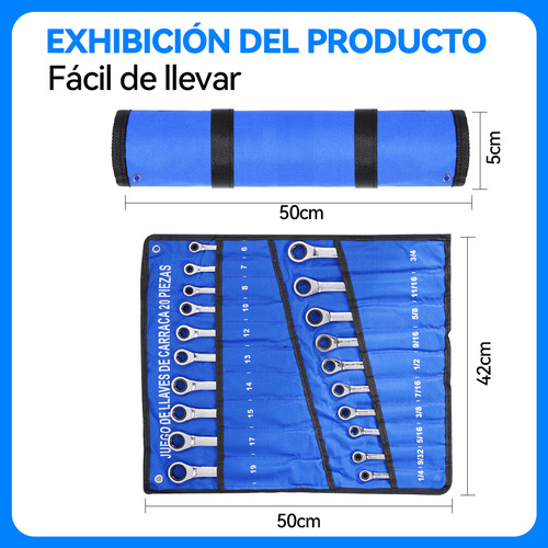 Hikeren Juego De Llaves Trinquete De Pulgadas Y Métricas De 20 Pcs