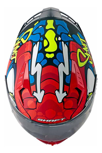 Casco Integral Shaft 526 Sp Evo Dano Certificado Con Qr Rojo Jaguar Xl