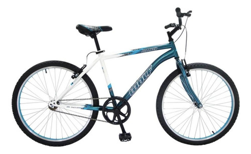 Bicicleta Mtb Wolf R26 1v. Frenos V Azul Tornasol/blanco Tamaño Del Cuadro Único