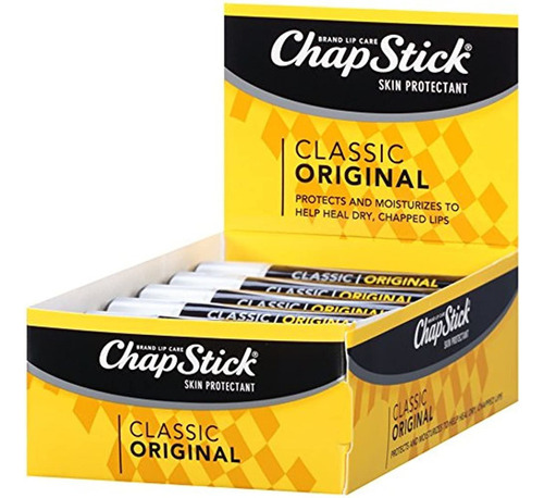 Chapstick Classic (1 Caja De 12 Palos, 12 Barras Totales, Sa
