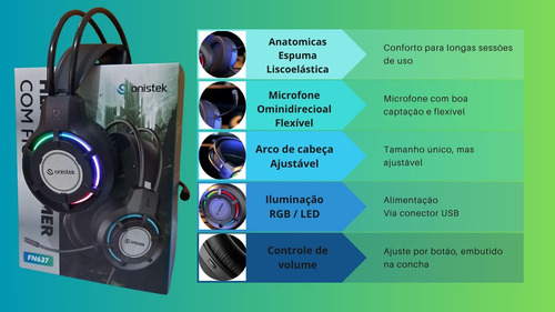 Kit Gamer Teclado Mecânico Headset Microfone Mouse 6b 4800dp