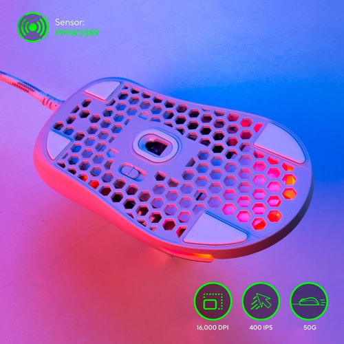 Imagen 9 de 12 de Mouse gamer de juego VSG Aquila Air negro mate