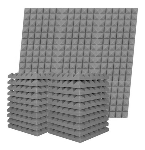 Imagen 1 de 1 de Aislante Acustico Piramidal Goma Espuma 30*30*3,5cm
