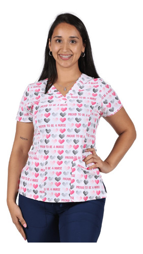 Polera Clínica Mujer Estampada Maevn 9810 Prnr