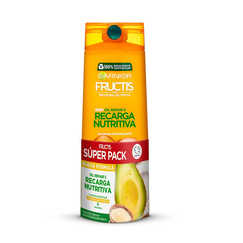 Imagen 2 de 4 de Pack Shampoo+acondicionador Recarga Nutritiva Fructis