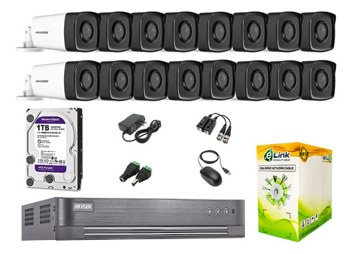 Cámaras Seguridad Exterior Kit 16 It3f Full Hd Disco 1tb Wd