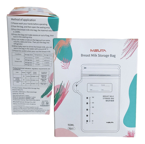 Bolsas Para Almacenar Leche Materna Kit De 30 Pzas